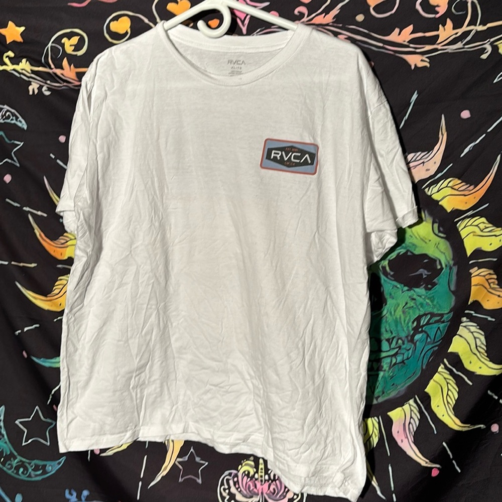 RVCA Mens White Graffic t shirt Size XL